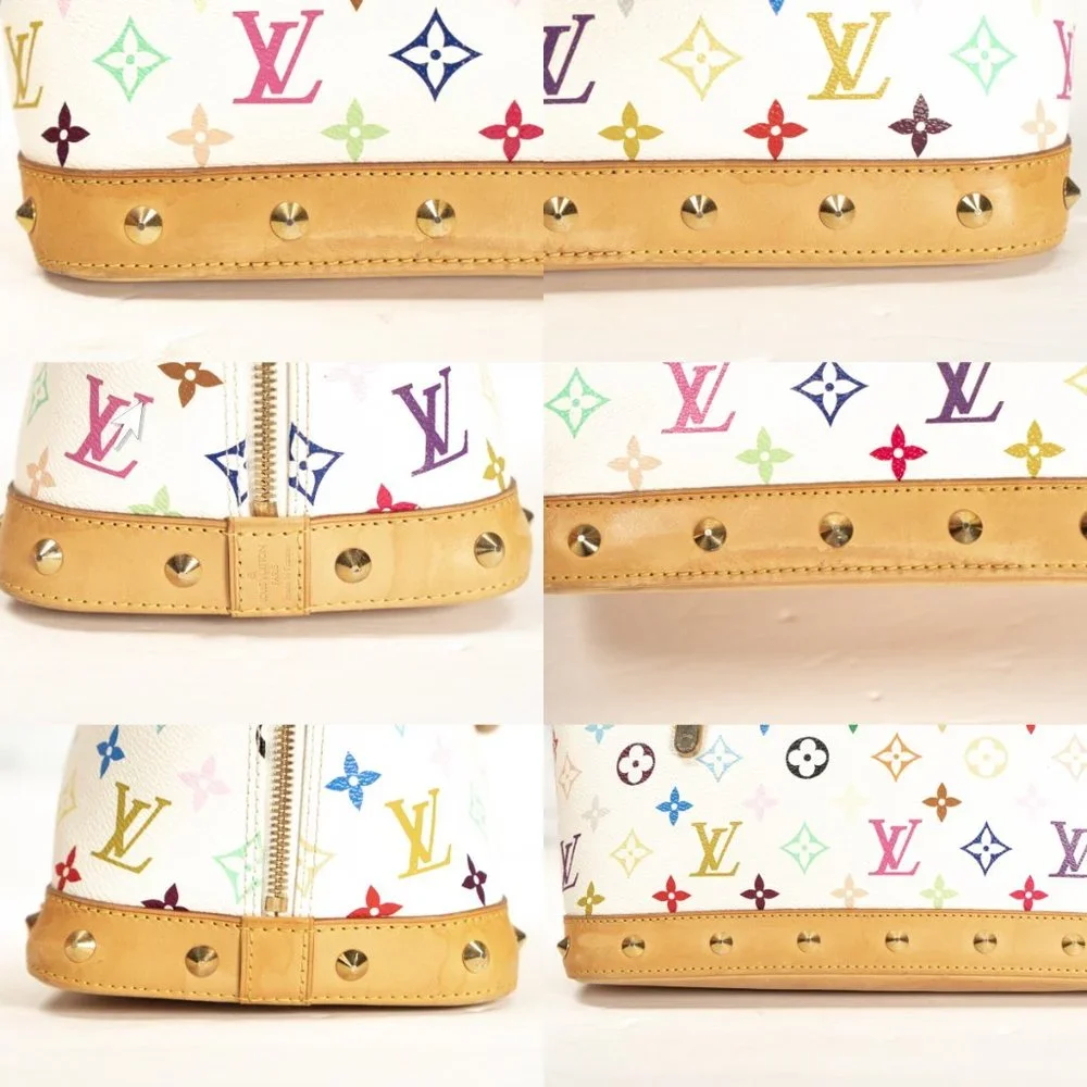 LOUIS VUITTON Alma PM Multicolor White Takashi Murakami - EUC - Picture 10 of 16